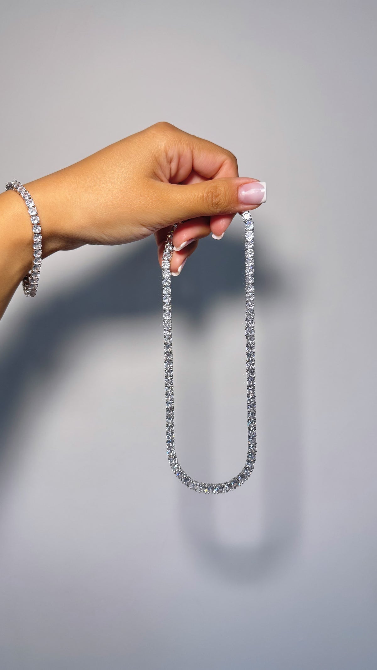 Tennis Necklace - Silver